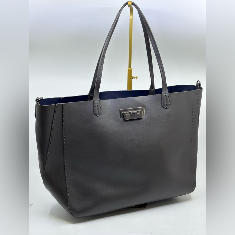 Zac Posen Eartha Folded tote handbag charcoal grey